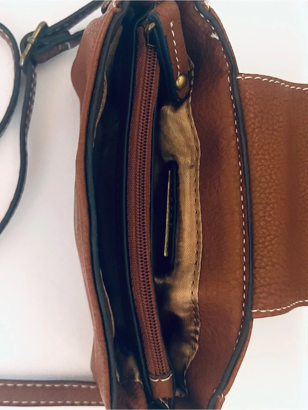 Ginger Snaps Brown Women’s Crossbody Mini Bag with Decorative Studs